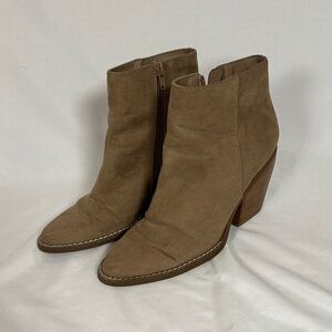 Madden Girl Tan Suede Ankle Booties